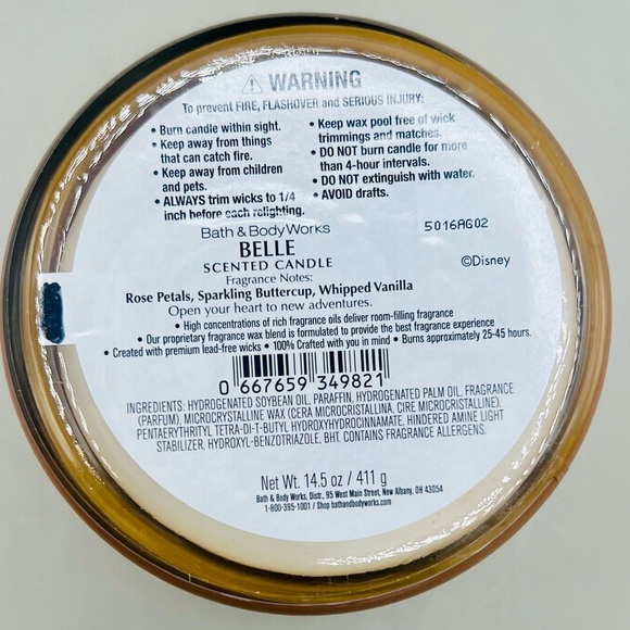 Bath & Body Works + Disney PRINCESS BELLE 3-Wick Candle & Foaming Hand Soap NEW - Picture 9 of 9